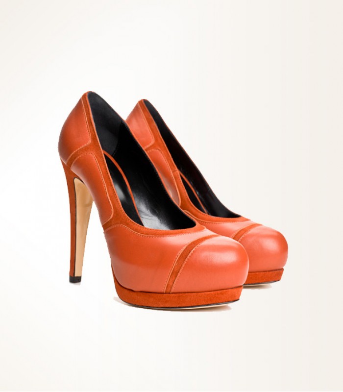 Orange office shoes
